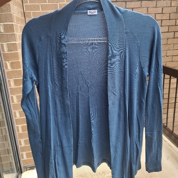 Anthropologie | Women's Splendid Blue Open Cardigan (Size Small) - Picture 8 of 9